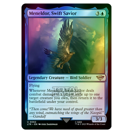 Magic The Gathering - The Lord of the Rings - Tales of Middle-Earth - Meneldor, Swift Savior - 0062 (Foil)