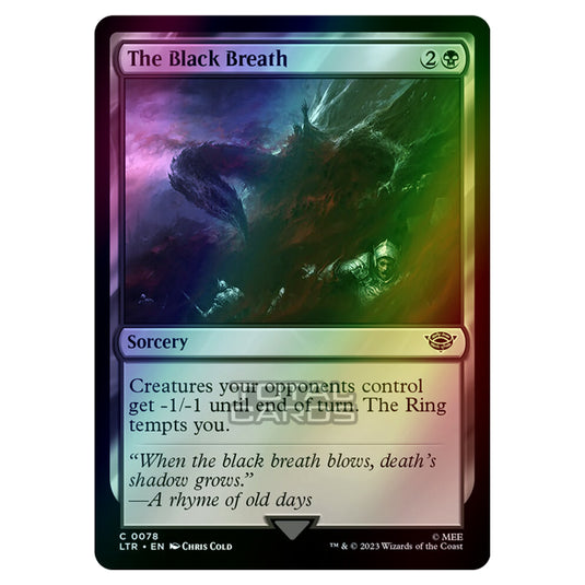 Magic The Gathering - The Lord of the Rings - Tales of Middle-Earth - The Black Breath - 0078 (Foil)