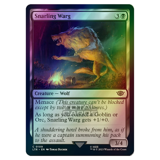 Magic The Gathering - The Lord of the Rings - Tales of Middle-Earth - Snarling Warg - 0109 (Foil)