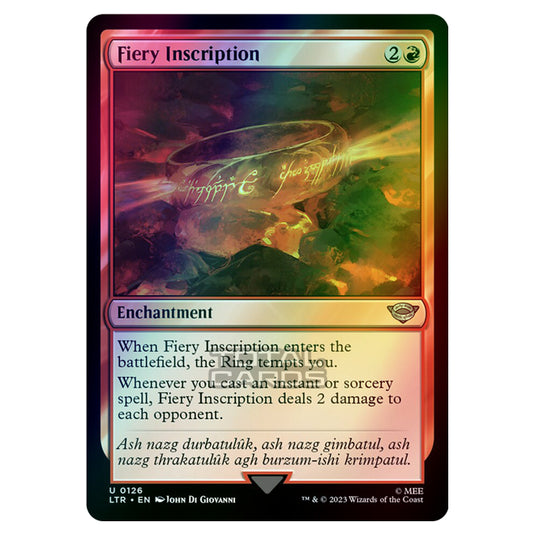 Magic The Gathering - The Lord of the Rings - Tales of Middle-Earth - Fiery Inscription - 0126 (Foil)