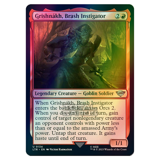 Magic The Gathering - The Lord of the Rings - Tales of Middle-Earth - Grishnákh, Brash Instigator - 0134 (Foil)