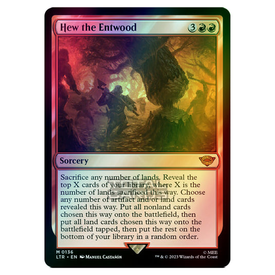 Magic The Gathering - The Lord of the Rings - Tales of Middle-Earth - Hew the Entwood - 0136 (Foil)