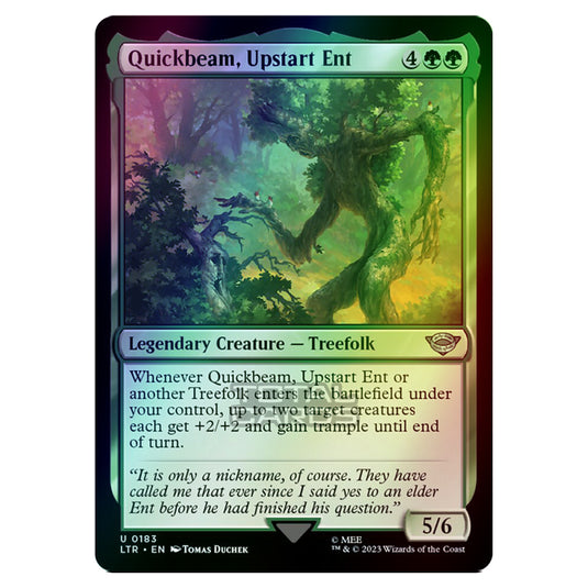 Magic The Gathering - The Lord of the Rings - Tales of Middle-Earth - Quickbeam, Upstart Ent - 0183 (Foil)