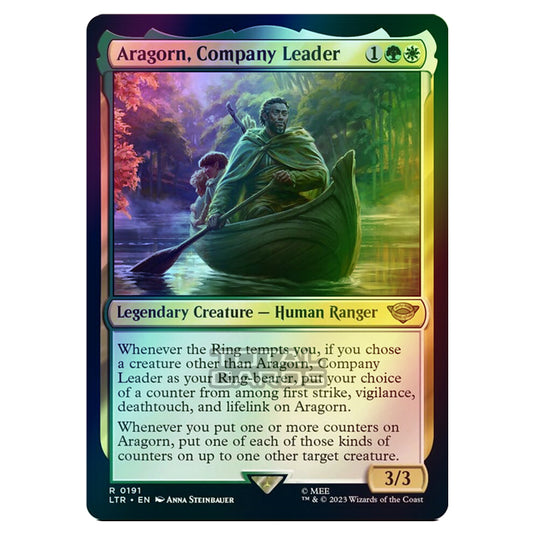 Magic The Gathering - The Lord of the Rings - Tales of Middle-Earth - Aragorn, Company Leader - 0191 (Foil)