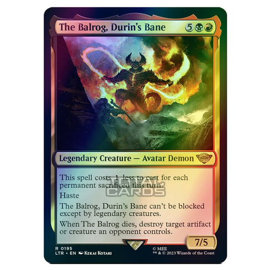 Magic The Gathering - The Lord of the Rings - Tales of Middle-Earth - The Balrog, Durin's Bane - 0195 (Foil)