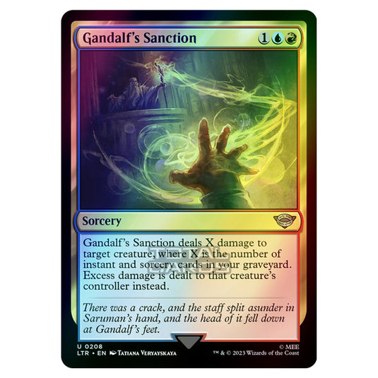 Magic The Gathering - The Lord of the Rings - Tales of Middle-Earth - Gandalf's Sanction - 0208 (Foil)