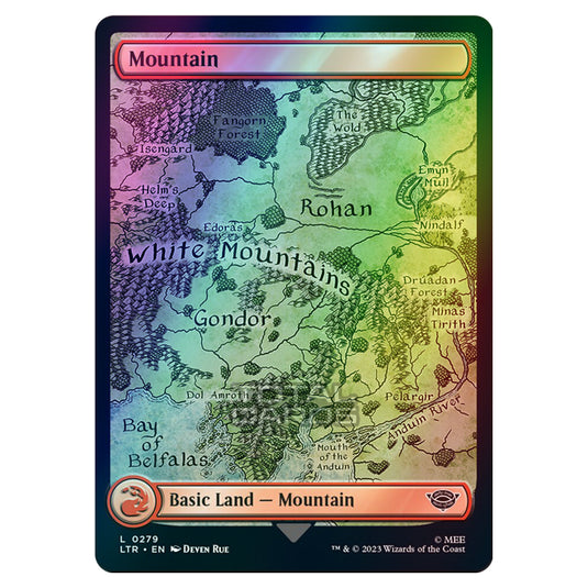 Magic The Gathering - The Lord of the Rings - Tales of Middle-Earth - Mountain - 0279 (Foil)