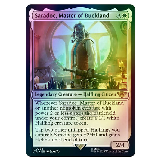 Magic The Gathering - The Lord of the Rings - Tales of Middle-Earth - Saradoc, Master of Buckland (Jumpstart Card)  - 0282 (Foil)