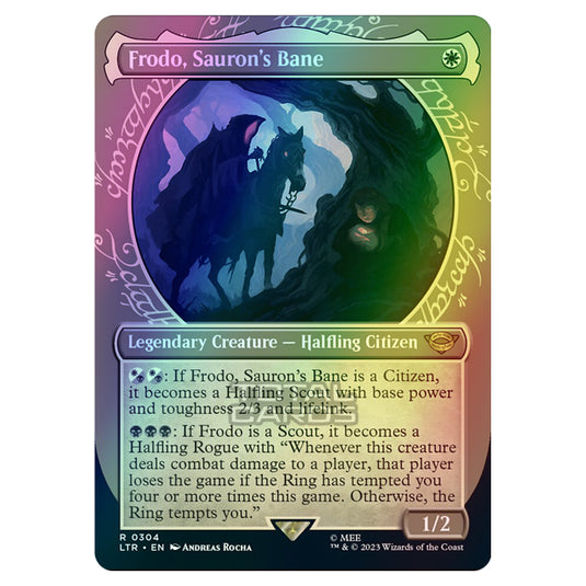 Magic The Gathering - The Lord of the Rings - Tales of Middle-Earth - Frodo, Sauron's Bane (Showcase Card)  - 0304 (Foil)