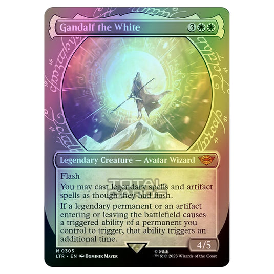 Magic The Gathering - The Lord of the Rings - Tales of Middle-Earth - Gandalf the White (Showcase Card)  - 0305 (Foil)