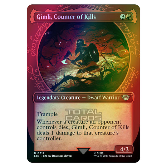 Magic The Gathering - The Lord of the Rings - Tales of Middle-Earth - Gimli, Counter of Kills (Showcase Card)  - 0312 (Foil)