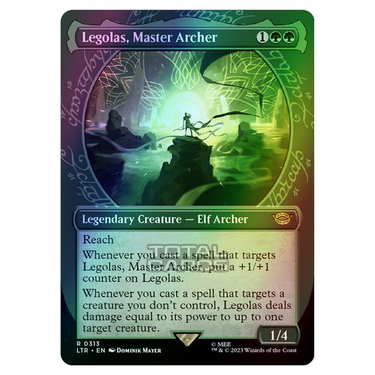 Magic The Gathering - The Lord of the Rings - Tales of Middle-Earth - Legolas, Master Archer (Showcase Card)  - 0313 (Foil)