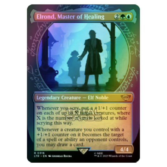 Magic The Gathering - The Lord of the Rings - Tales of Middle-Earth - Elrond, Master of Healing (Showcase Card)  - 0318 (Foil)