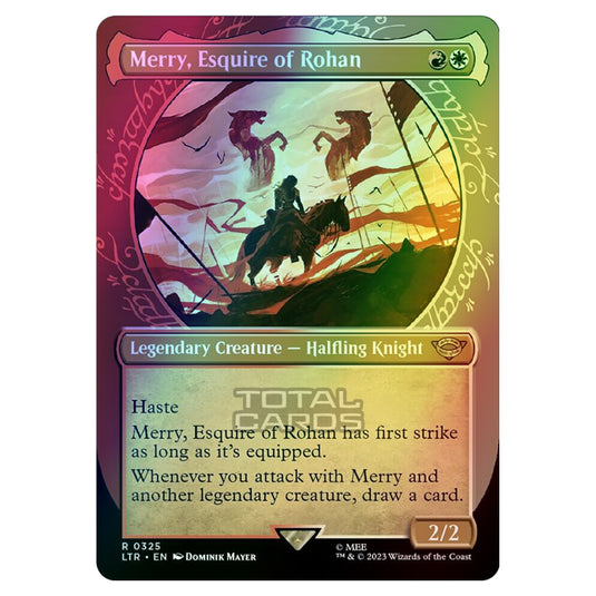 Magic The Gathering - The Lord of the Rings - Tales of Middle-Earth - Merry, Esquire of Rohan (Showcase Card)  - 0325 (Foil)