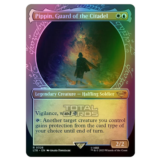 Magic The Gathering - The Lord of the Rings - Tales of Middle-Earth - Pippin, Guard of the Citadel (Showcase Card)  - 0326 (Foil)