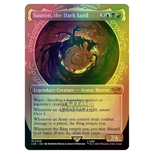 Magic The Gathering - The Lord of the Rings - Tales of Middle-Earth - Sauron, the Dark Lord (Showcase Card)  - 0329 (Foil)