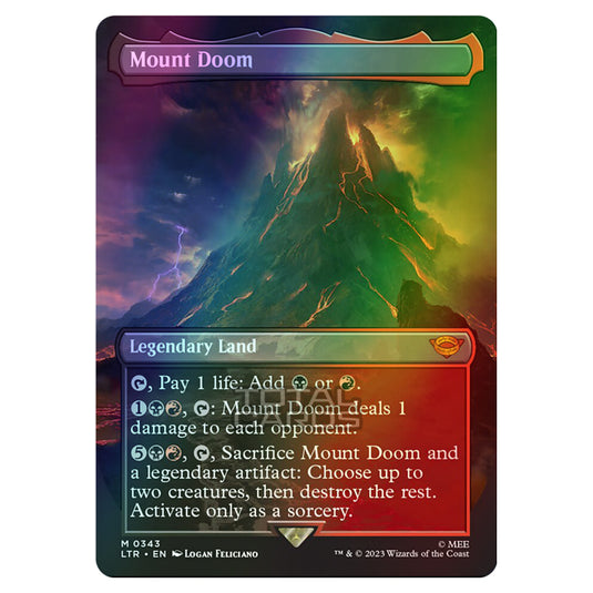 Magic The Gathering - The Lord of the Rings - Tales of Middle-Earth - Mount Doom (Alternate-Art Borderless Card)  - 0343 (Foil)