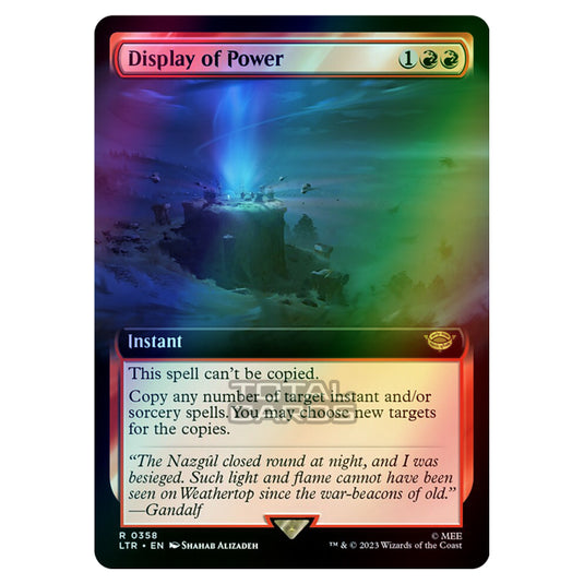 Magic The Gathering - The Lord of the Rings - Tales of Middle-Earth - Display of Power (Extended Art Card)  - 0358 (Foil)