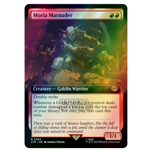 Magic The Gathering - The Lord of the Rings - Tales of Middle-Earth - Moria Marauder (Extended Art Card)  - 0362 (Foil)