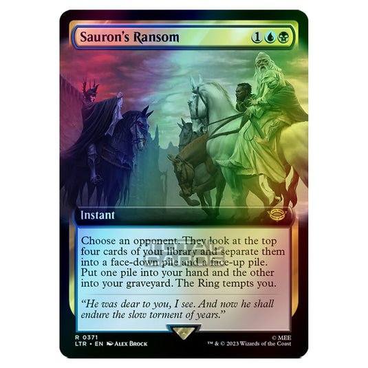 Magic The Gathering - The Lord of the Rings - Tales of Middle-Earth - Sauron's Ransom (Extended Art Card)  - 0371 (Foil)