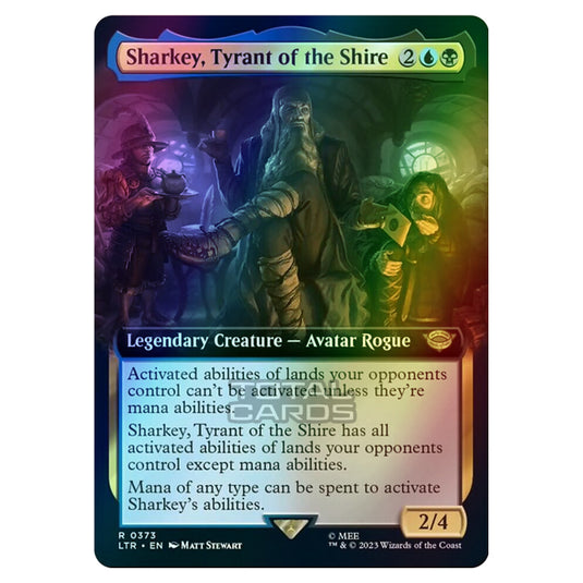 Magic The Gathering - The Lord of the Rings - Tales of Middle-Earth - Sharkey, Tyrant of the Shire (Extended Art Card)  - 0373 (Foil)