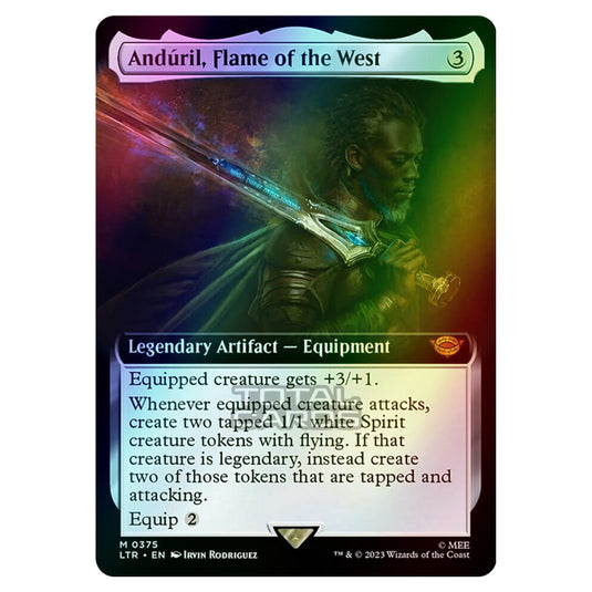 Magic The Gathering - The Lord of the Rings - Tales of Middle-Earth - Andúril, Flame of the West (Extended Art Card)  - 0375 (Foil)
