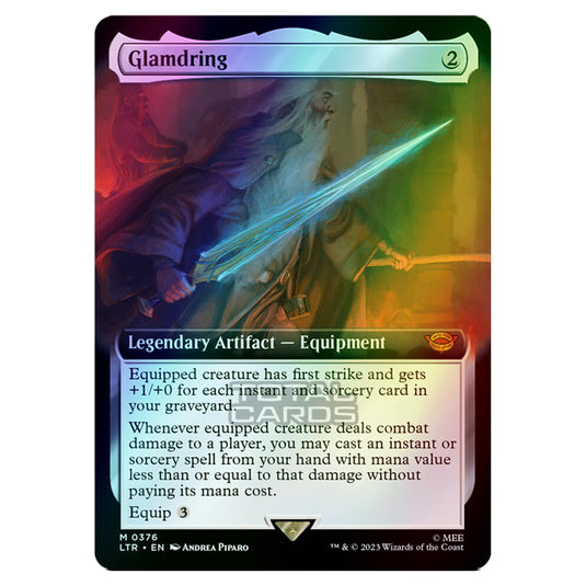 Magic The Gathering - The Lord of the Rings - Tales of Middle-Earth - Glamdring (Extended Art Card)  - 0376 (Foil)