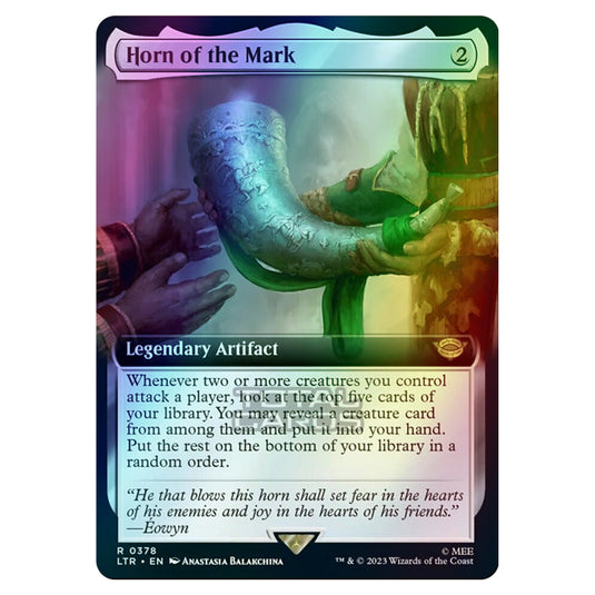 Magic The Gathering - The Lord of the Rings - Tales of Middle-Earth - Horn of the Mark (Extended Art Card)  - 0378 (Foil)