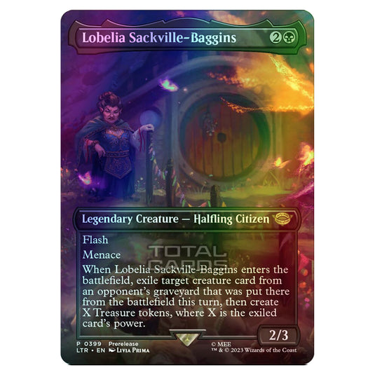 Magic The Gathering - The Lord of the Rings - Tales of Middle-Earth - Lobelia Sackville-Baggins (Scene Card)  - 0399 (Foil)