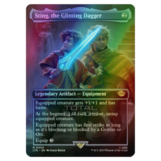 Magic The Gathering - The Lord of the Rings - Tales of Middle-Earth - Sting, the Glinting Dagger (Scene Card)  - 0409 (Foil)