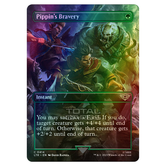 Magic The Gathering - The Lord of the Rings - Tales of Middle-Earth - Pippin's Bravery (Scene Card)  - 0414 (Foil)