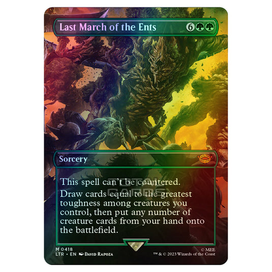 Magic The Gathering - The Lord of the Rings - Tales of Middle-Earth - Last March of the Ents (Scene Card)  - 0418 (Foil)