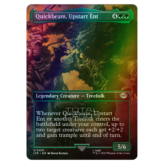 Magic The Gathering - The Lord of the Rings - Tales of Middle-Earth - Quickbeam, Upstart Ent (Scene Card)  - 0419 (Foil)