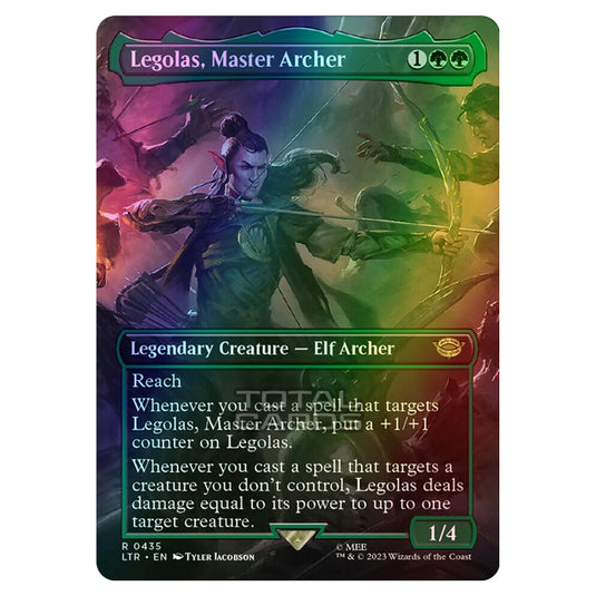 Magic The Gathering - The Lord of the Rings - Tales of Middle-Earth - Legolas, Master Archer (Scene Card)  - 0435 (Foil)