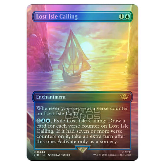 Magic The Gathering - The Lord of the Rings - Tales of Middle-Earth - Lost Isle Calling (Scene Card)  - 0444 (Foil)