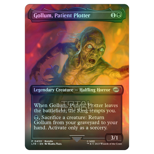 Magic The Gathering - The Lord of the Rings - Tales of Middle-Earth - Gollum, Patient Plotter (Scene Card)  - 0450 (Foil)