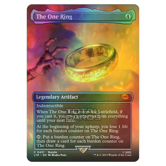 Magic The Gathering - The Lord of the Rings - Tales of Middle-Earth - The One Ring (Scene Card)  - 0451 (Foil)