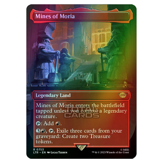 Magic The Gathering - The Lord of the Rings - Tales of Middle-Earth - Mines of Moria (Alternate-Art Borderless Card)  - 0753 (Foil)