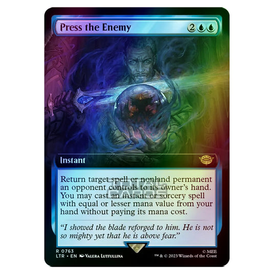 Magic The Gathering - The Lord of the Rings - Tales of Middle-Earth - Press the Enemy (Extended Art Card)  - 0763 (Foil)