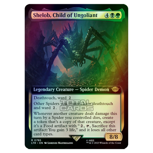 Magic The Gathering - The Lord of the Rings - Tales of Middle-Earth - Shelob, Child of Ungoliant (Extended Art Card)  - 0785 (Foil)