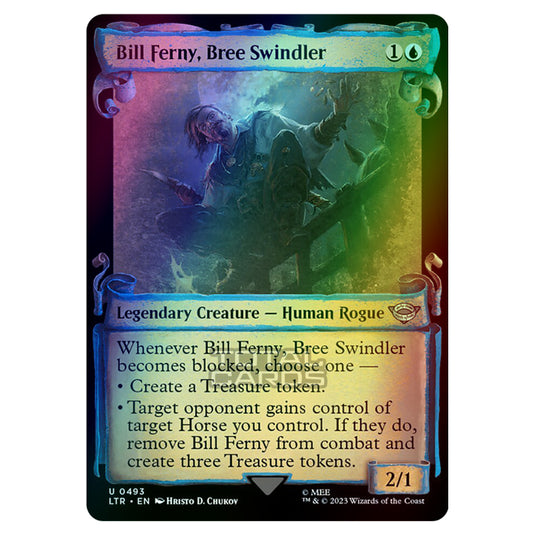 Magic The Gathering - The Lord of the Rings - Tales of Middle-Earth - Bill Ferny, Bree Swindler - 0493 (Foil)