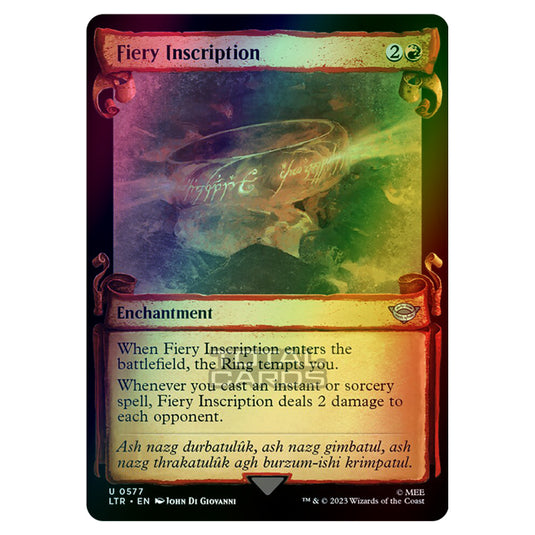 Magic The Gathering - The Lord of the Rings - Tales of Middle-Earth - Fiery Inscription - 0577 (Foil)