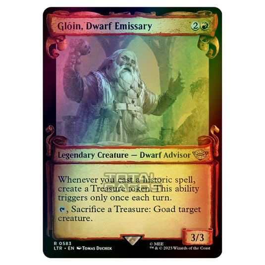 Magic The Gathering - The Lord of the Rings - Tales of Middle-Earth - Glóin, Dwarf Emissary - 0583 (Foil)