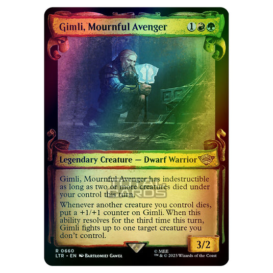 Magic The Gathering - The Lord of the Rings - Tales of Middle-Earth - Gimli, Mournful Avenger - 0660 (Foil)