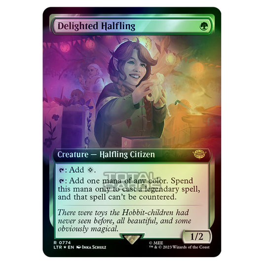 Magic The Gathering - The Lord of the Rings - Tales of Middle-Earth - Delighted Halfling - 0774 (Foil)