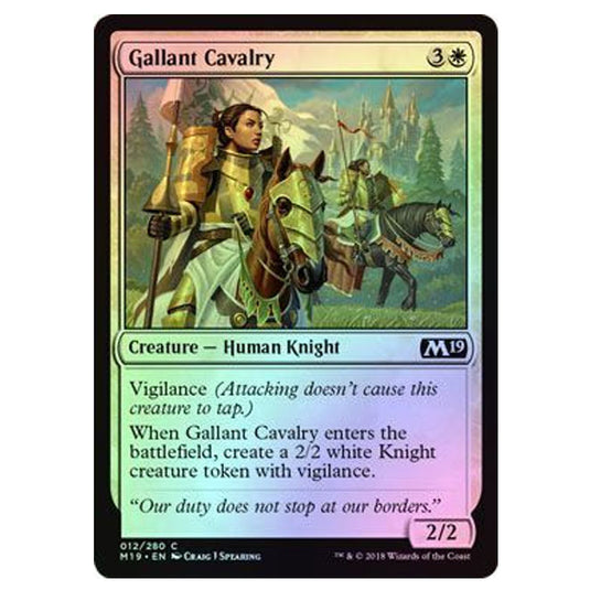 Magic The Gathering - Core Set 2019 - Gallant Cavalry - (Foil) - 012/280