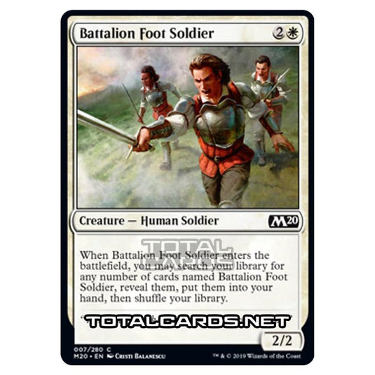 Magic The Gathering - Core Set 2020 - Battalion Foot Soldier - 7/280