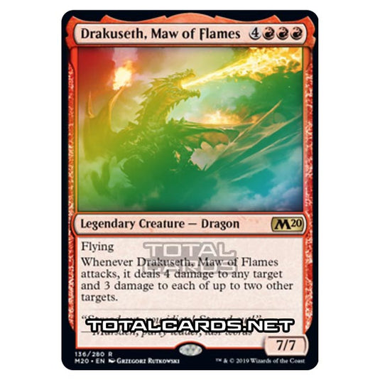 Magic The Gathering - Core Set 2020 - Drakuseth, Maw of Flames - 136/280 (Foil)