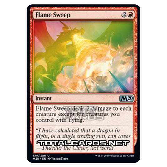 mtg sweep cards Magic The Gathering - Core Set 2020 - Flame Sweep
