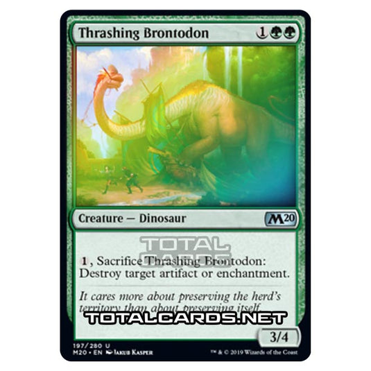 Magic The Gathering - Core Set 2020 - Thrashing Brontodon - 197/280 (Foil)